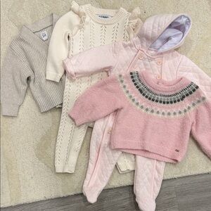 Assorted baby sweaters Mayoral, Old Navy, Baby Gap, Badgley Mishka
